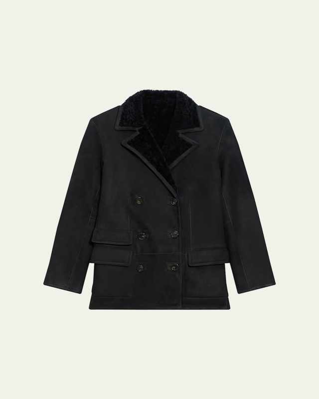 Shearling Peacoat Blazer